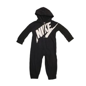 Nike 24m Black and White Hooded Zip Up Jumpsuit
